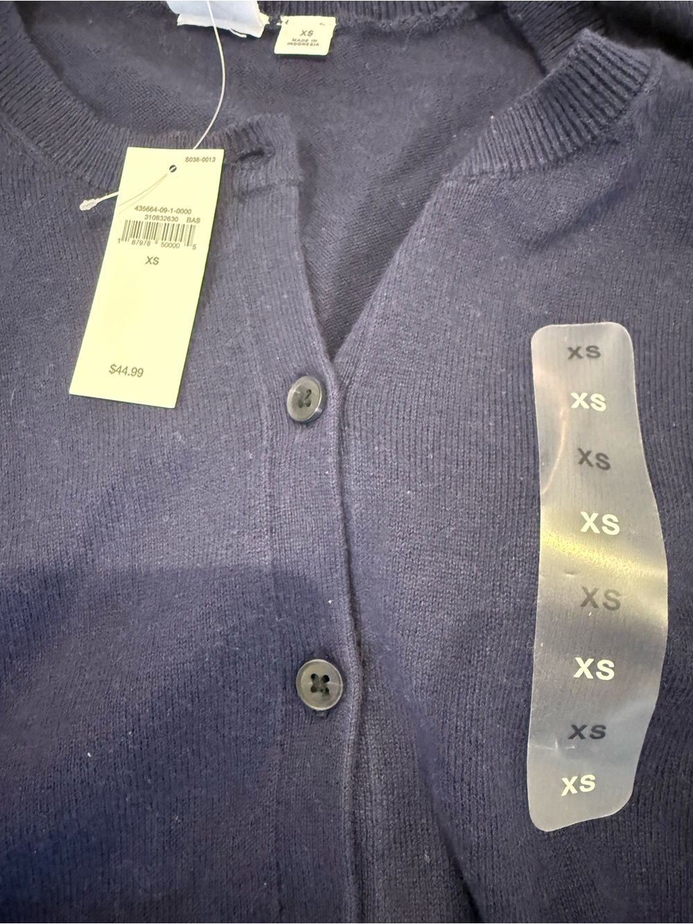 GAP Navy Blue Button-Up Cardigan Sweater